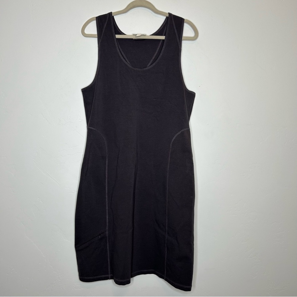 Title Nine Gray Sleeveless Sheath Dress Stretchy Outdoor Dress Size Large Summer